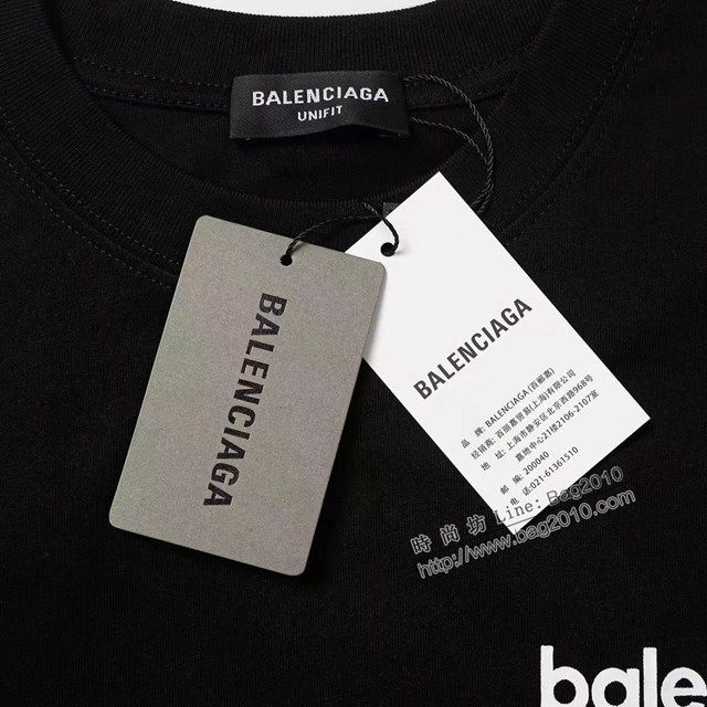 Balenciaga專櫃巴黎世家2023SS新款發泡印花T恤 男女同款 tzy2672